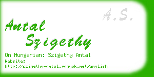 antal szigethy business card